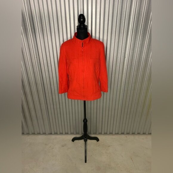 Women’s Carlisle Cotton Casual Red Jean Jacket Size 12 - Picture 1 of 4